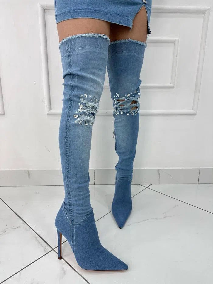 KERLA- High denim boots– - Main Image