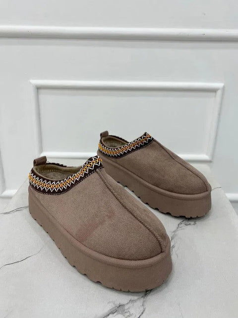 BRITTANY- Platform imbottito con ricamo