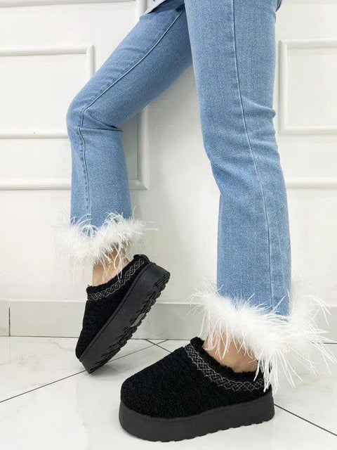 Gineven- platform imbottito con ricamo