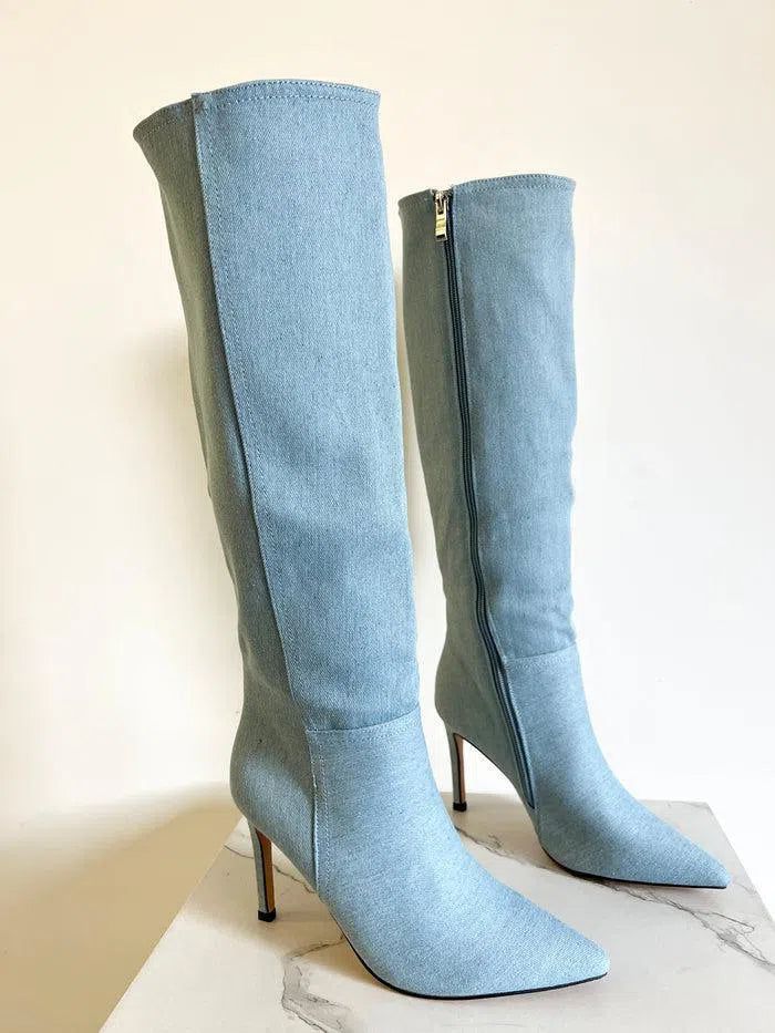 Stivali in tessuto jeans 2025
