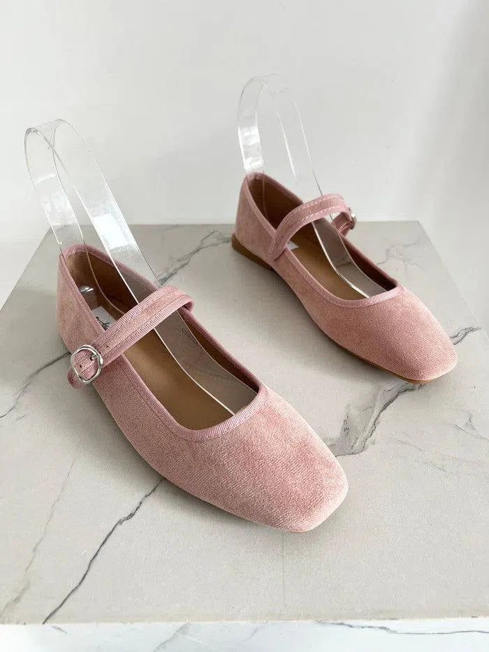 JESSICA Ballerine in camoscio con cinturino julys.easyshoes