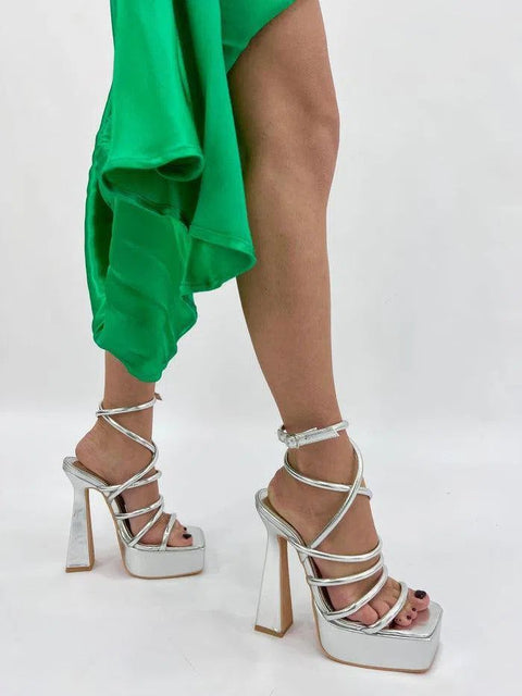 JOANA -Sandalo alto con plateau