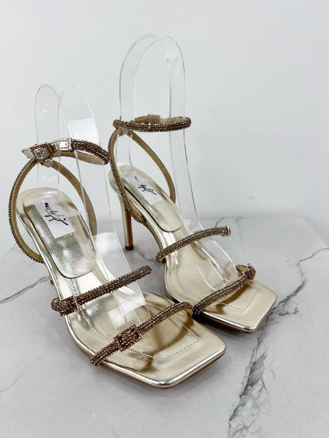 KINSLEY- Tacchi con strass