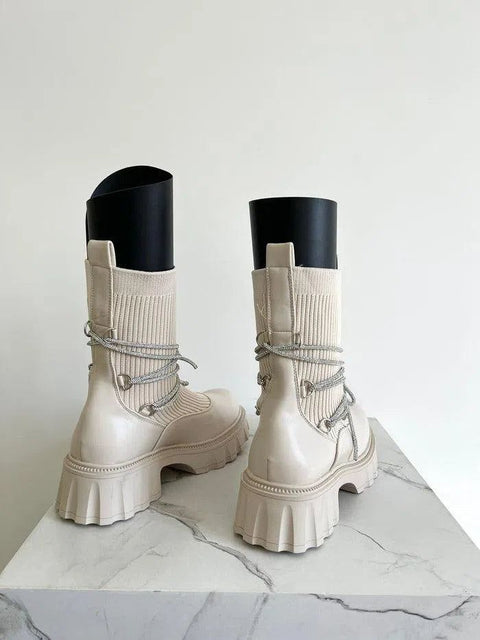 ROTY-Stivaletto con lacci in strass