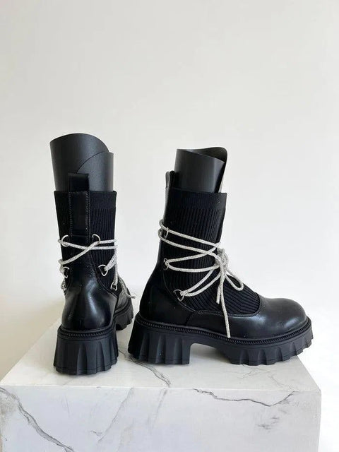 ROTY-Stivaletto con lacci in strass