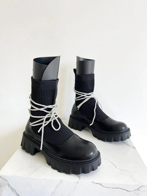 ROTY-Stivaletto con lacci in strass