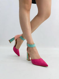 SPRING- Sandalo bicolore con cinturino