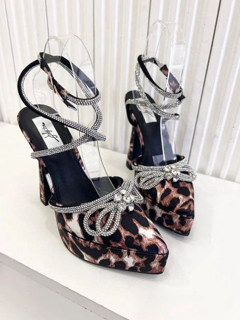 TIMMA- Décolleté con plateau in strass
