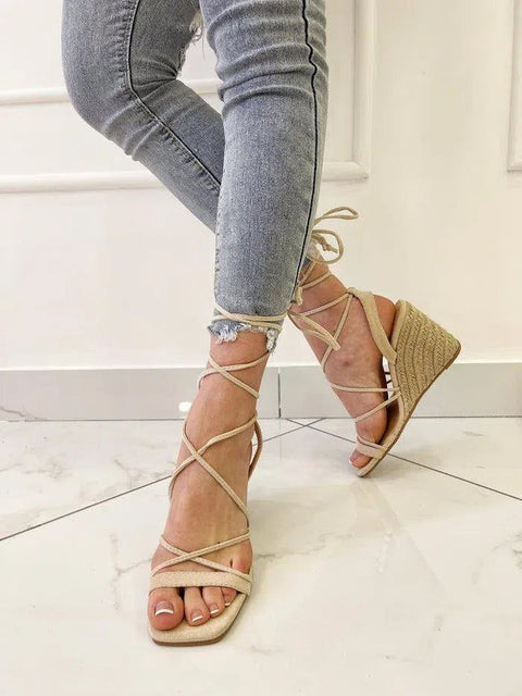 VIVENZIA-Espadrilles con zeppa